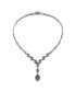 Фото #1 товара Sterling Silver Cubic Zirconia Micro Pave Do fee Drop Necklace