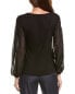 Фото #2 товара T Tahari Mix Media Smock Top Women's