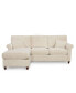 Фото #3 товара Lidia 82" Fabric 2-Pc. Reversible Chaise Sectional Sofa with Storage Ottoman, Created for Macy's