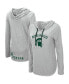 Фото #1 товара Women's Heather Gray Michigan State Spartans My Lover Lightweight Hooded Long Sleeve T-shirt