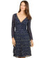 ფოტო #1 პროდუქტის Women's Knee Length, Long Sleeve Cocktail Dress