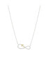 ფოტო #1 პროდუქტის 14K Gold Flash Plated Cubic Zirconia Cross Infinity Pendant Necklace