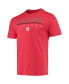ფოტო #4 პროდუქტის Men's Heathered Charcoal, Scarlet Distressed Rutgers Scarlet Knights Meter T-shirt and Pants Sleep Set
