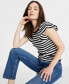 ფოტო #2 პროდუქტის Women's Flutter-Sleeve Ribbed Top, Created for Macy's