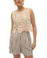 ფოტო #1 პროდუქტის Women's Lili Sleeveless Cropped Cotton Crotchet Top