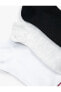 Фото #5 товара Basic 3'lü Patik Çorap Seti Şerit Detaylı Çok Renkli