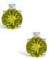 Фото #3 товара Серьги Macy's Peridot and Diamond Stud