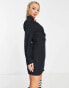 Trendyol wrap front mini shirt dress in black Черный, 36 - фото #4