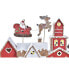 Фото #2 товара Новогоднее украшение DKD Home Decor дом Белый Красный Смола 41 x 7,5 x 27 cm