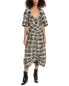 Ganni Cutout Linen & Silk-Blend Maxi Dress Women's