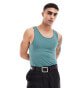 Фото #1 товара ASOS DESIGN muscle fit vest in blue