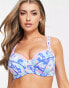 Фото #1 товара Pour Moi Fuller Bust Energy Reach underwired lightly padded sports bra in bright marble print