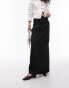 Topshop super high-waist technical maxi skirt in black