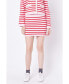 Фото #1 товара Women's Knit Striped Mini Skirt