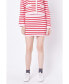 Women's Knit Striped Mini Skirt