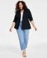 Фото #1 товара Trendy Plus Size Longline Ponté-Knit Blazer, Created for Macy's
