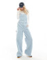 Фото #1 товара Stradivarius denim jumpsuit in light blue