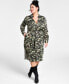 Фото #1 товара Платье женское Nina Parker модель "Trendy Plus Size Printed Satin Shirtdress"