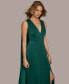 ფოტო #5 პროდუქტის Women's V-Neck Cape Gown