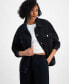 Juniors' Oversized Denim Trucker Jacket