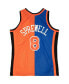 Фото #3 товара Men's Latrell Sprewell Blue, Orange New York Knicks Hardwood Classics 1998-99 Split Swingman Jersey