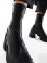 ASOS DESIGN Wide Fit Radiate mid-heel boots in black