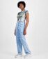 Juniors' Baggy Wide-Leg Cargo Jeans