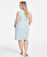 ფოტო #2 პროდუქტის Plus Size Cap-Sleeve Sheath Dress