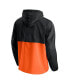 Men's Black, Orange Philadelphia Flyers Thrill Seeker Anorak Half-Zip Jacket