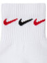 Nike Everyday Cushion Plus 3 pack ankle logo socks in white multi