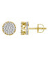 ფოტო #1 პროდუქტის Men's Diamond (3/4 ct.t.w.) Earring Set in 10k Yellow Gold