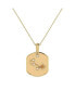 Фото #1 товара LuvMyJewelry scorpio Design 14K Yellow Gold Citrine Stone Diamond Tag Pendant Necklace