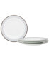 Фото #1 товара Silver Colonnade 4 Piece Bread Butter/Appetizer Plates Set, Service for 4