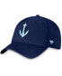 Фото #1 товара Men's Deep Sea Navy Blue Seattle Kraken Secondary Logo Flex Hat