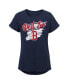 ფოტო #1 პროდუქტის Big Girls Navy Boston Red Sox Dream Scoop-Neck T-shirt