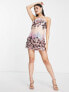 Фото #2 товара Jaded Rose halterneck mini dress in statement sequin