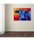 Marion Rose 'Blue Cow' Canvas Art - 35" x 47"