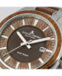 Men's Eco Power Watch with Solid Stainless Steel / Wood Inlay Strap 1-2116