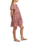 Фото #3 товара Women's Cotton Floral-Print Tiered Mini Dress
