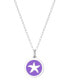 ფოტო #1 პროდუქტის Mini Starfish Pendant Necklace in Sterling Silver and Enamel, 16" + 2" Extender
