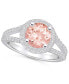 Morganite (1-7/8 ct. t.w.) and Diamond (1/2 ct. t.w.) Halo Ring in 14K White Gold