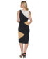 Фото #2 товара Women's Colorblocked Midi Dress