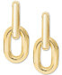 ფოტო #5 პროდუქტის Convertible Polished Drop Circle Hoop Earrings in 10k Gold