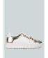 Фото #1 товара Women Nemo Contrasting Metallic Faux Leather Sneakers