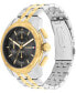 ფოტო #2 პროდუქტის Men's Quartz Two-Tone Stainless Steel Watch 44mm