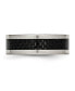 Titanium Black Carbon Fiber Inlay Wedding Band Ring