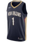 Фото #3 товара Men's Zion Williamson Navy New Orleans Pelicans 2019 NBA Draft First Round Pick Swingman Jersey - Icon Edition
