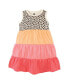 ფოტო #3 პროდუქტის Baby Girls Cotton Dresses, Leopard Coral Mint