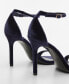 ფოტო #5 პროდუქტის Women's Velvet Heel Sandals