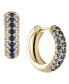 ფოტო #1 პროდუქტის Addison Blue Crystal Mini Hoop Earrings